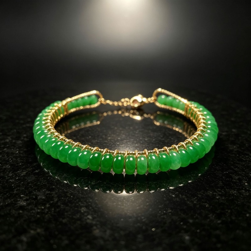 Men'S Accessories And Jewelry - Gelang Manik-Manik Batu Giok Biru Alami,