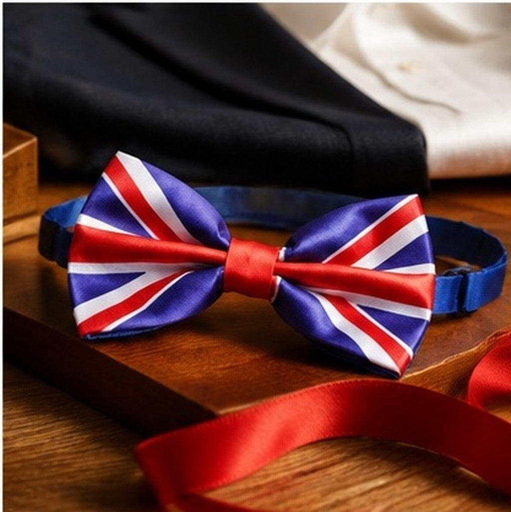 Men'S Accessories Uk - Dasi kupu-kupu bendera Inggris untuk pria,