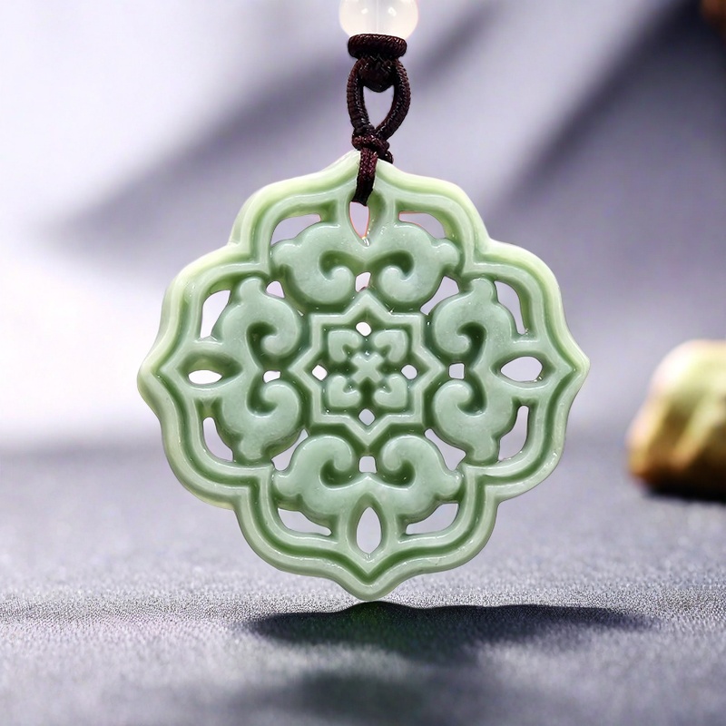 Kalung liontin bunga giok asli - Men'S Accessories And Jewelry ulasan dan harga