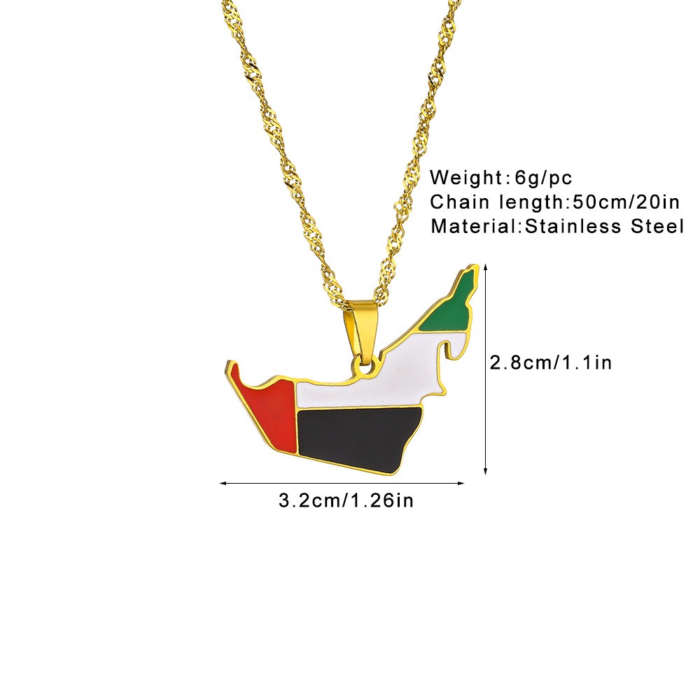 Kalung Liontin Peta dan Bender - Men Accessories Uae ulasan dan harga